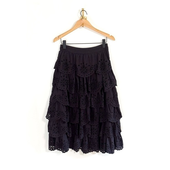 NWT SEA New York Midi Tiered Eyelet Tali Ruffle Skirt - Picture 2 of 8